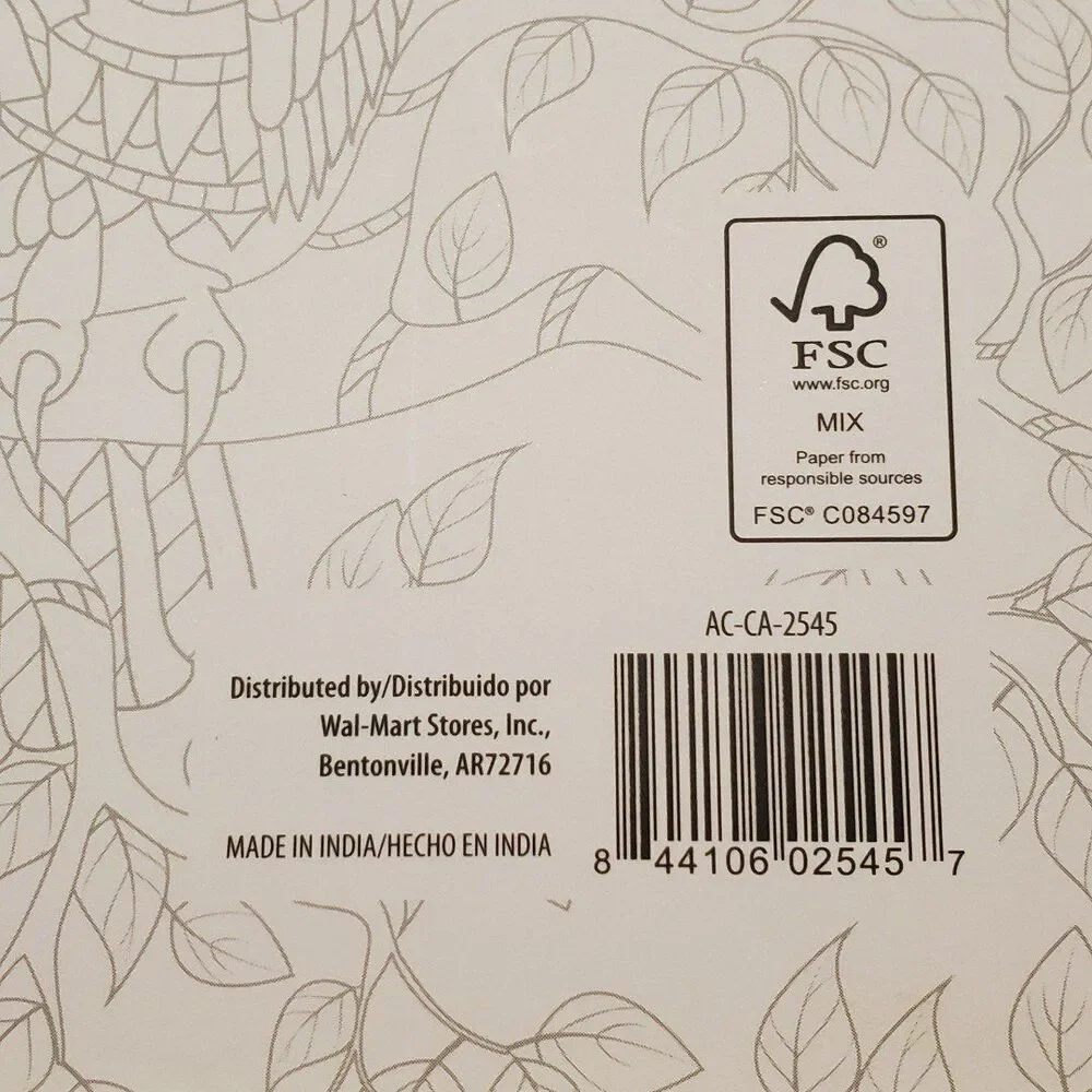Art for Adults over 30 Animals Coloring Book Forest Stewardship Council Pencils